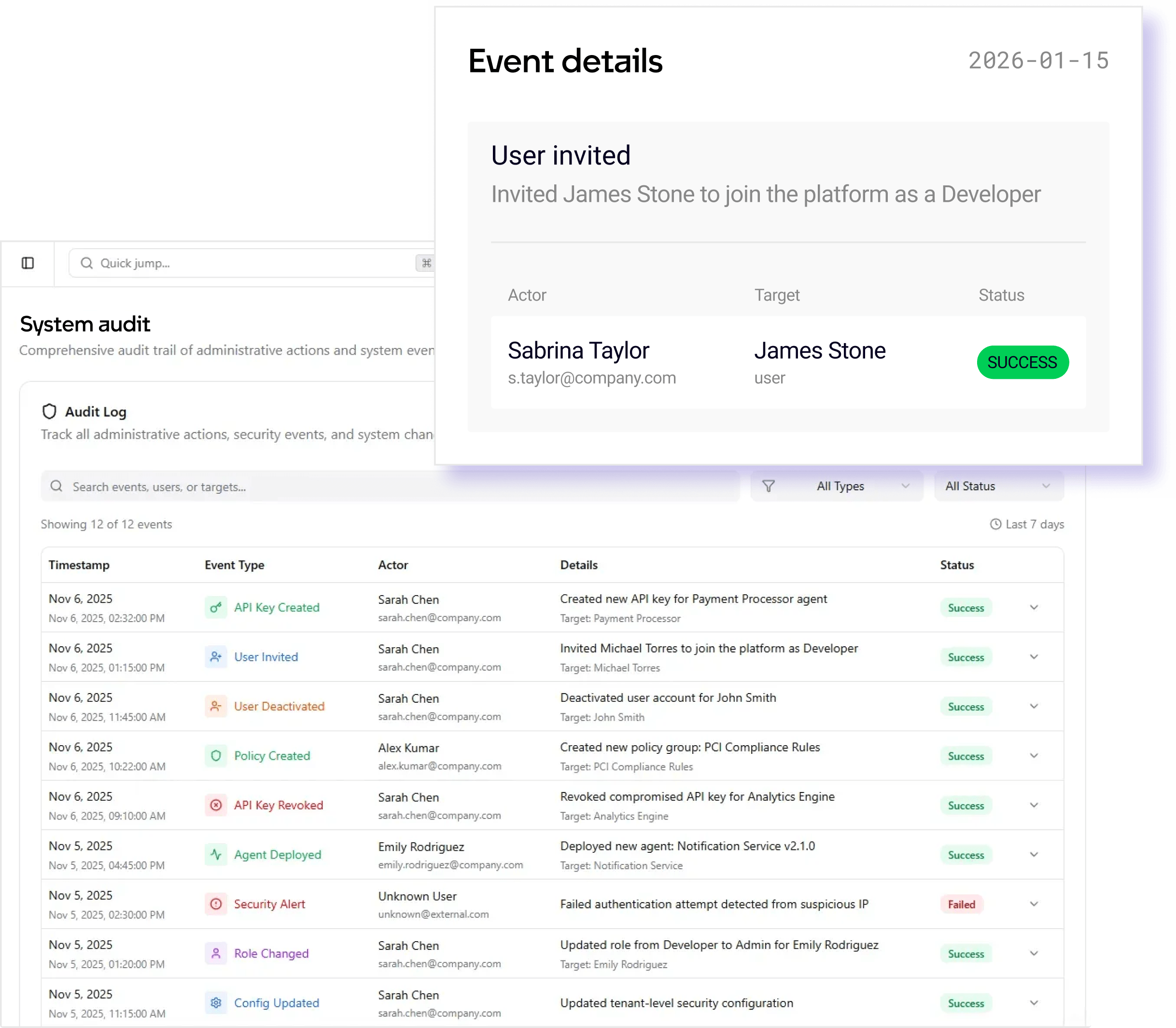 Track a complete history of every change. screenshot